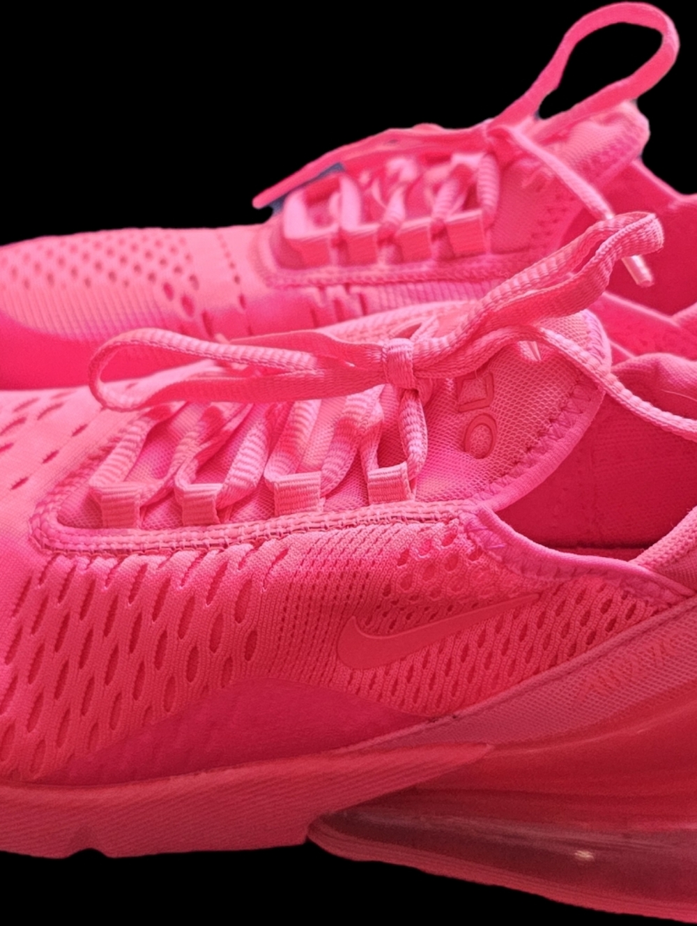 Nike Air Max 270 Neon Pink Sneaker Shoe Sz 8 - Picture 5 of 11